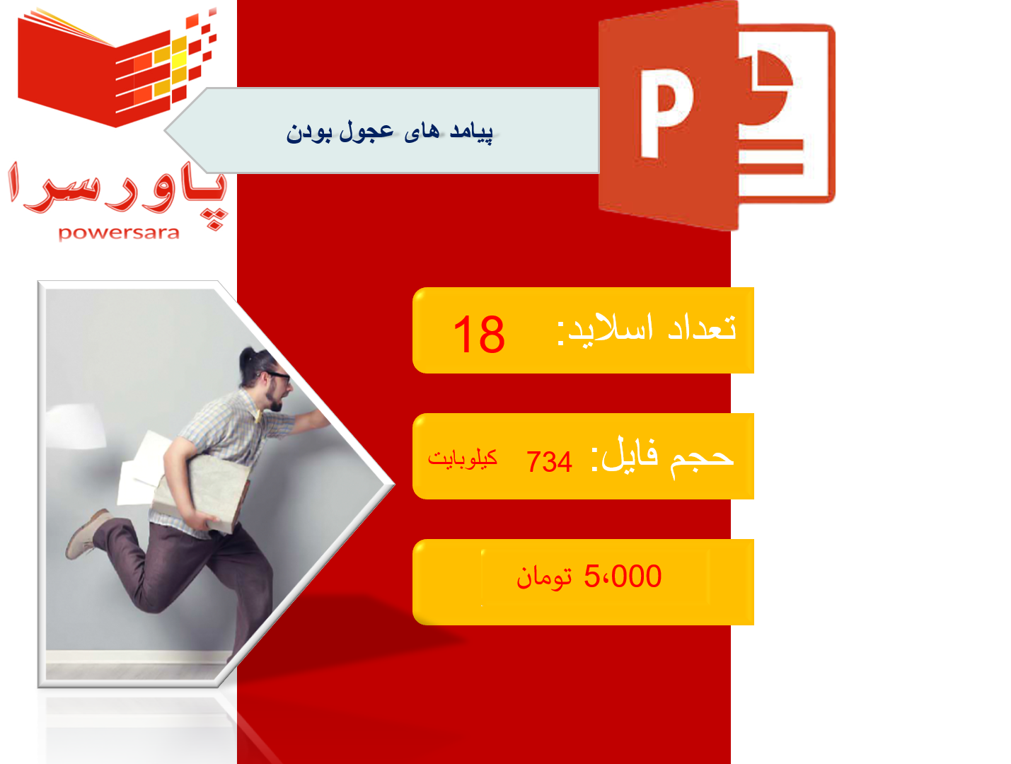 پاورپوینت در مورد پیامد های عجول بودن 